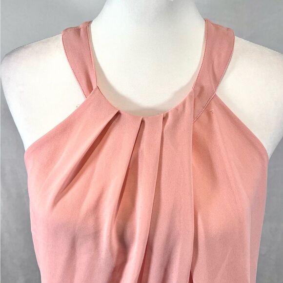 Naked Zebra peach pleated halter neck top size medium - Picture 2 of 4